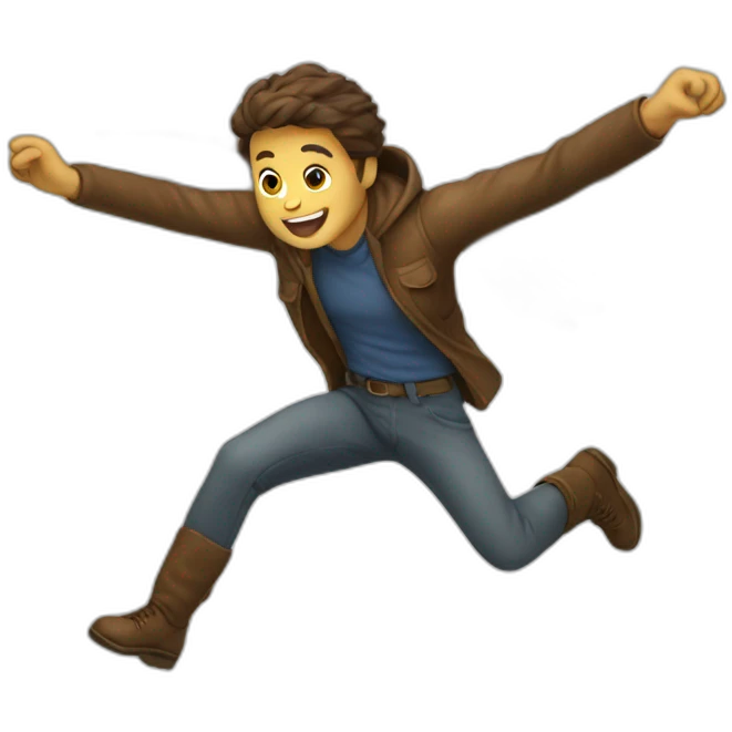 Flying man emoji
