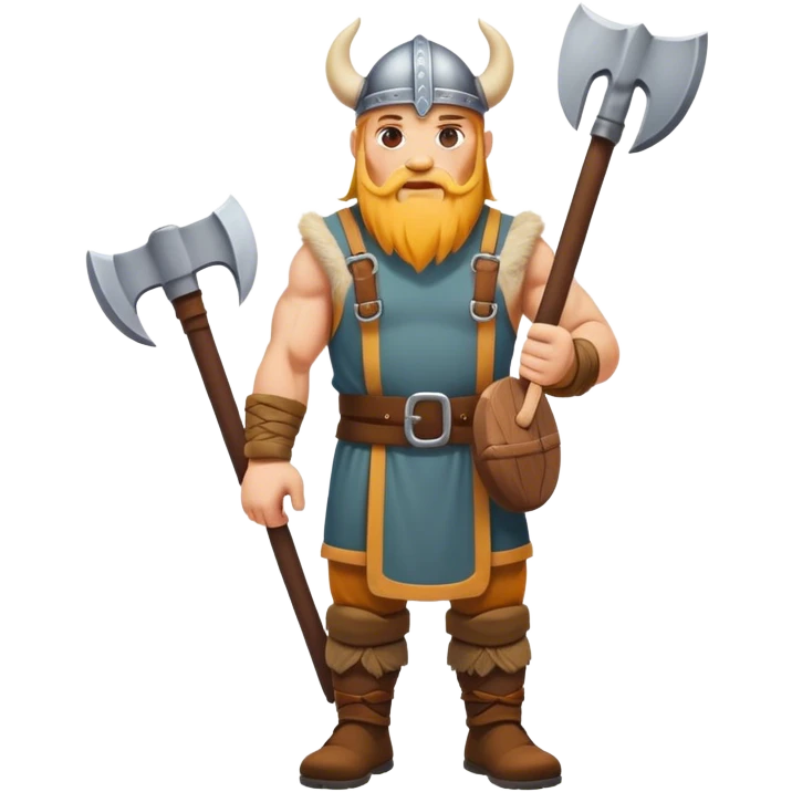 road builder full body as a viking with big kebab instad of axe emoji