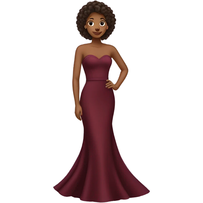 Burgundy dress emoji