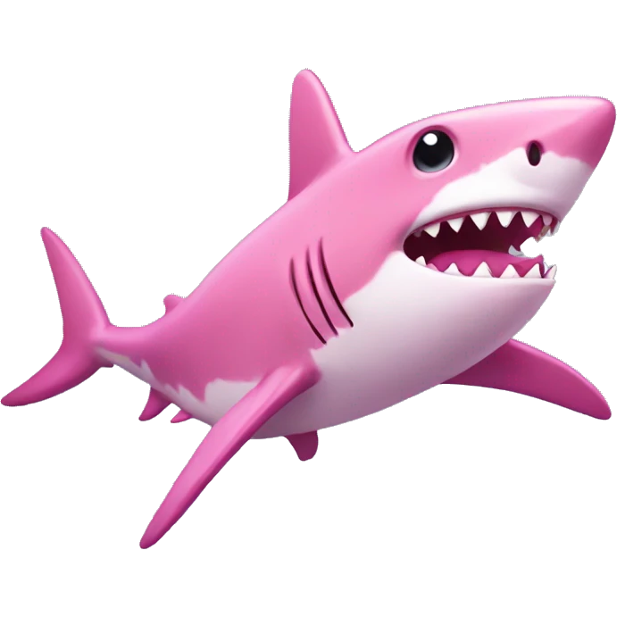 Pink shark emoji