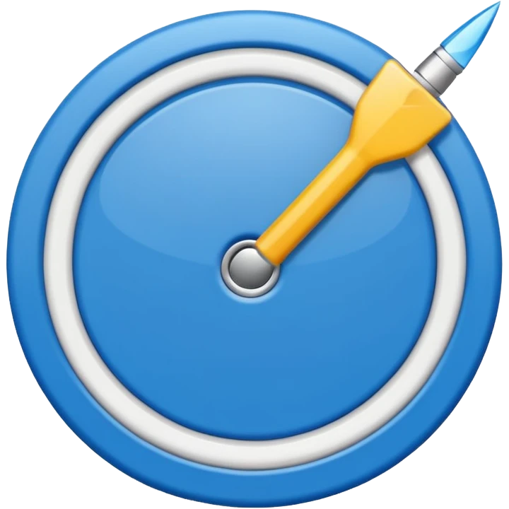 Circulo azul con una flechita adentro de color blanco emoji