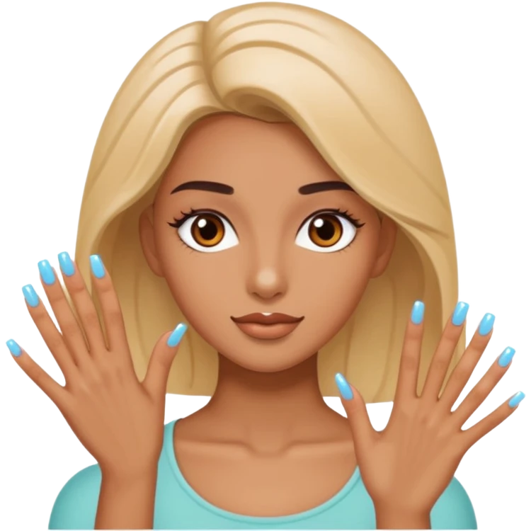 Emoji uñas acrilicas elegantes emoji