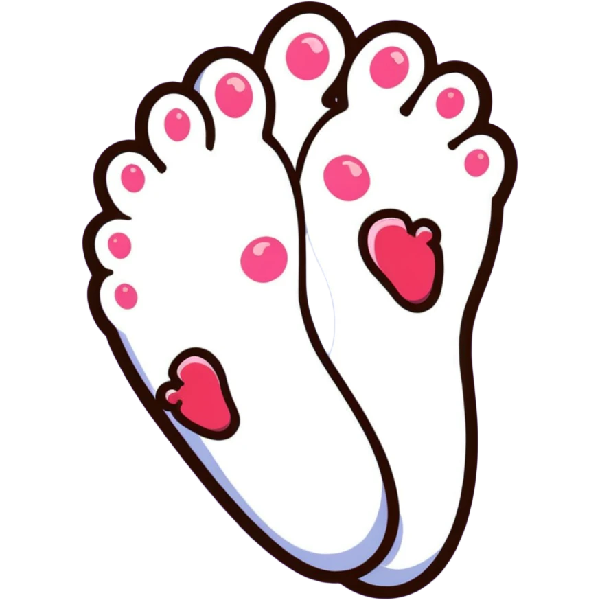 Adorable foot character covered in sugar crystals and sparkly candy decorations emoji