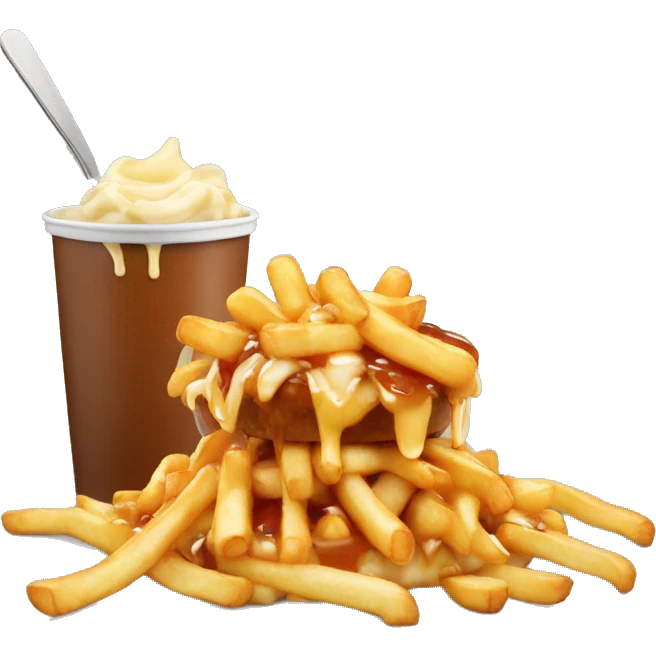 Poutine qui mange une poutine  emoji