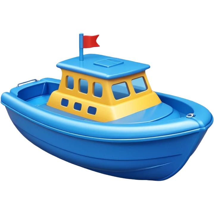 simple plastic toy boat emoji