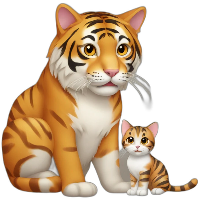 Cat with tiger emoji