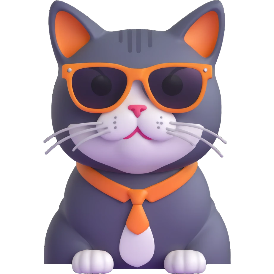 cat wearing sunglasses emoji