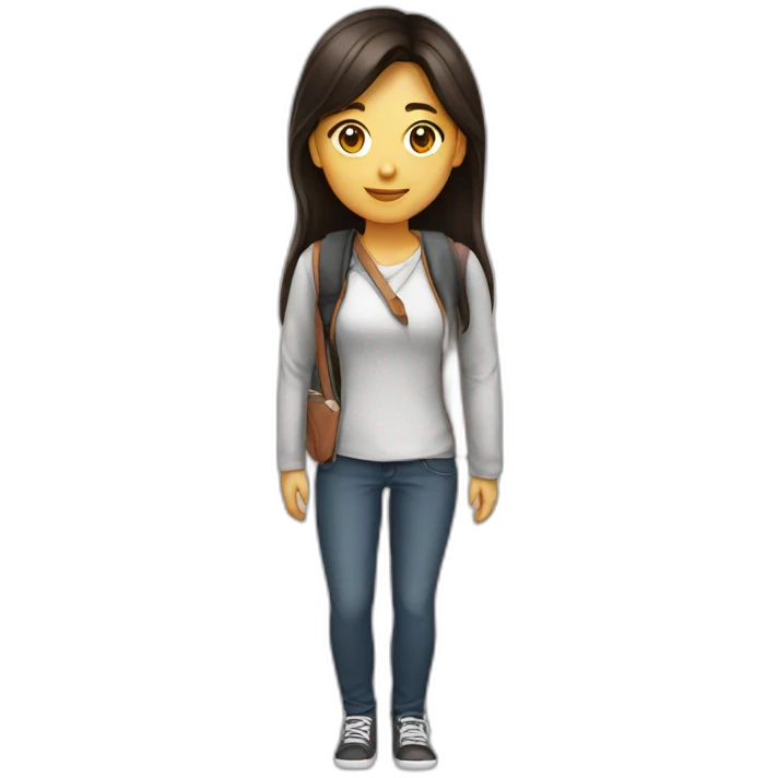 student asiat brunette emoji