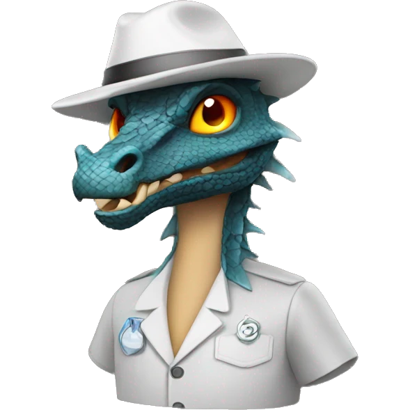 Create a dragon with an anti drug hat on emoji