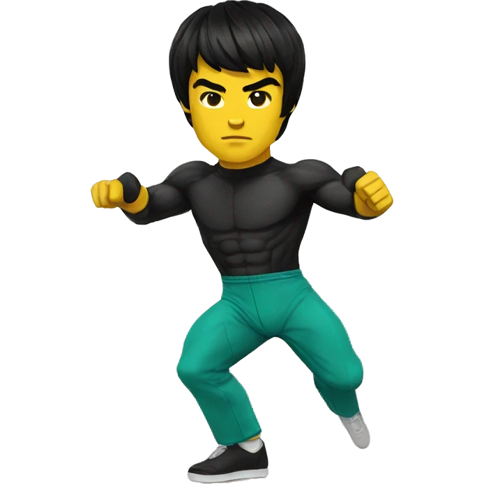Bruce Lee qui tape le mur emoji