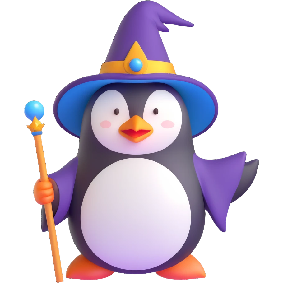 penguin wizard emoji