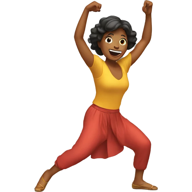 Woman dancing badly emoji
