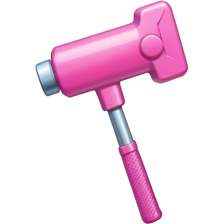 Pink big party hammer emoji