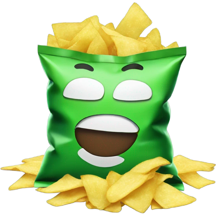 Green lays bag of chips emoji