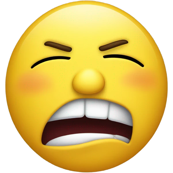 Mad emoji with tear emoji