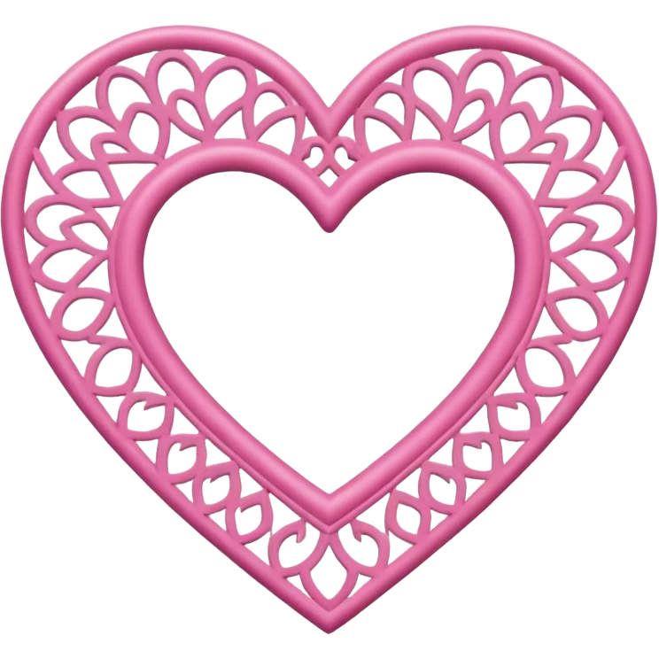 pink lace heart emoji