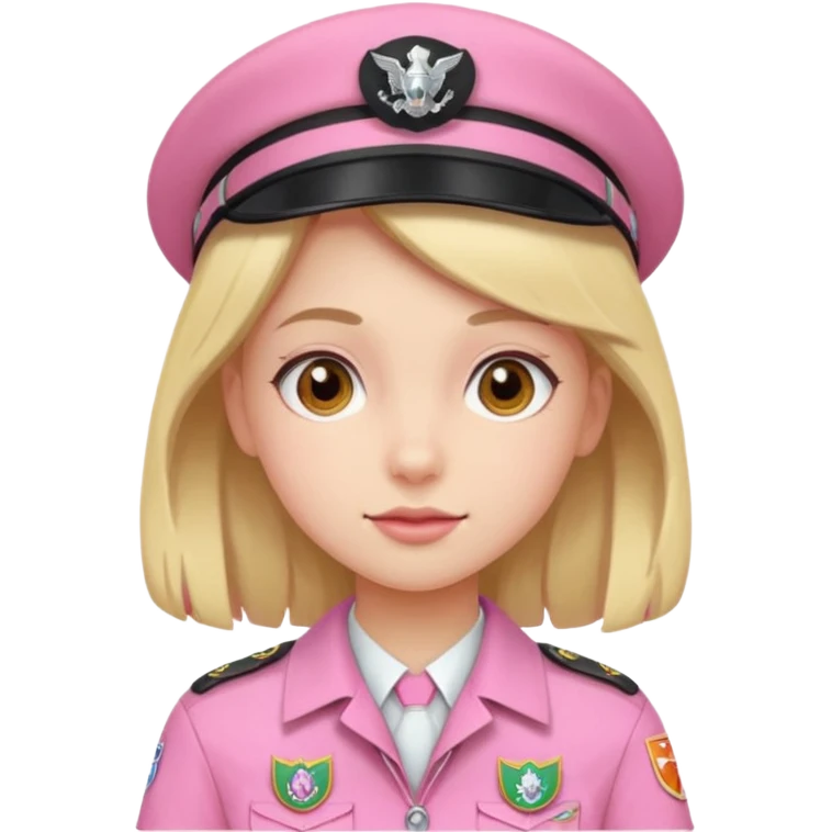 scout girl with pretty pink uniform emoji
