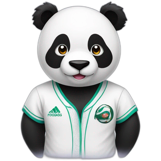 Panda with morrocan team shirt emoji
