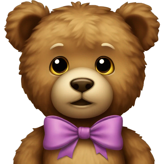 teddy bear with bow emoji