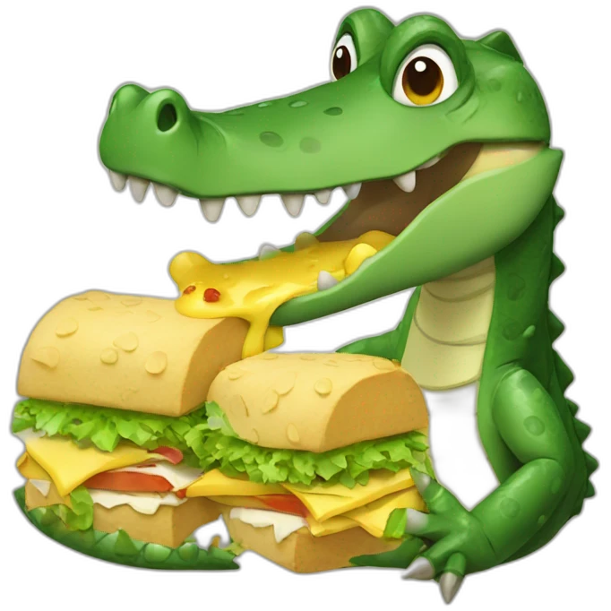 crocodile eating lunch emoji
