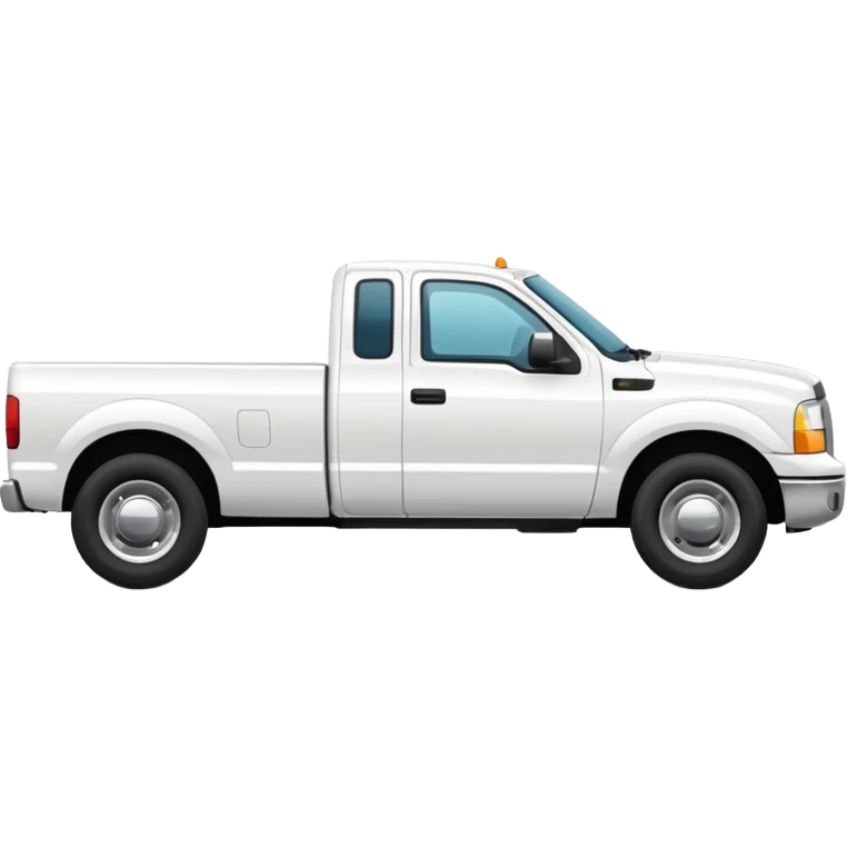 ONE WHITE PICKUPTRUCK SIDE VIEW ELLISDON ON SIDE OF TRUCK emoji