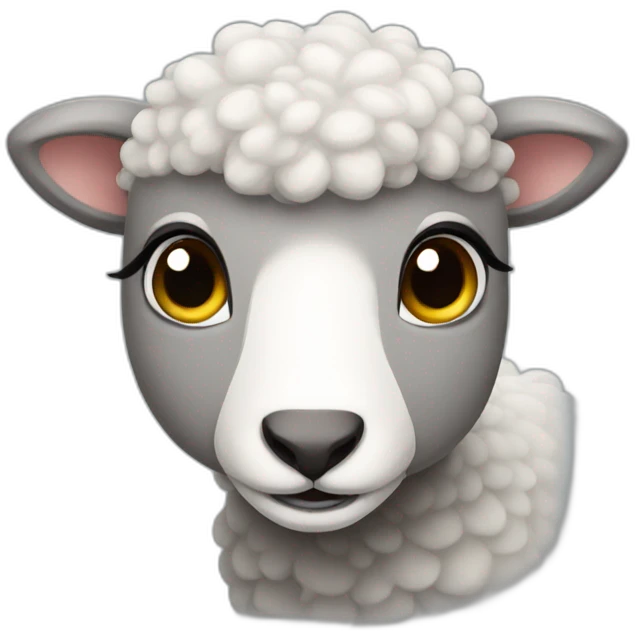Grey lamb emoji