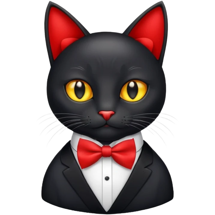 Black Cat, Bow Tie emoji