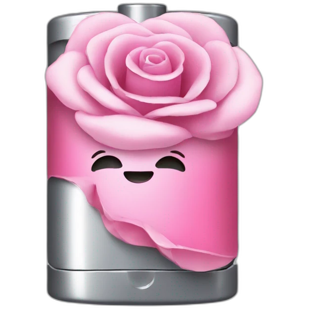 Battery with rose  emoji