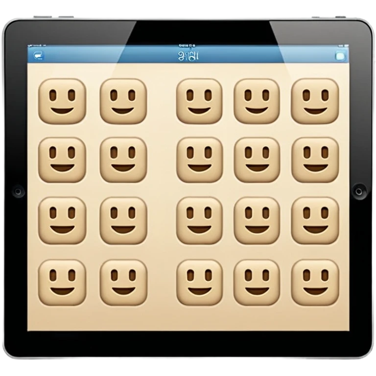 Sand colored emojis visualizing daily planning on an iPad  emoji