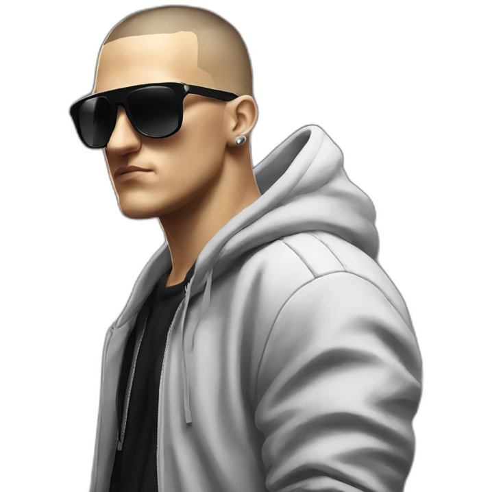 DJ Snake serious attitude wearing a BLACK hoodie showing a punch hand emoji