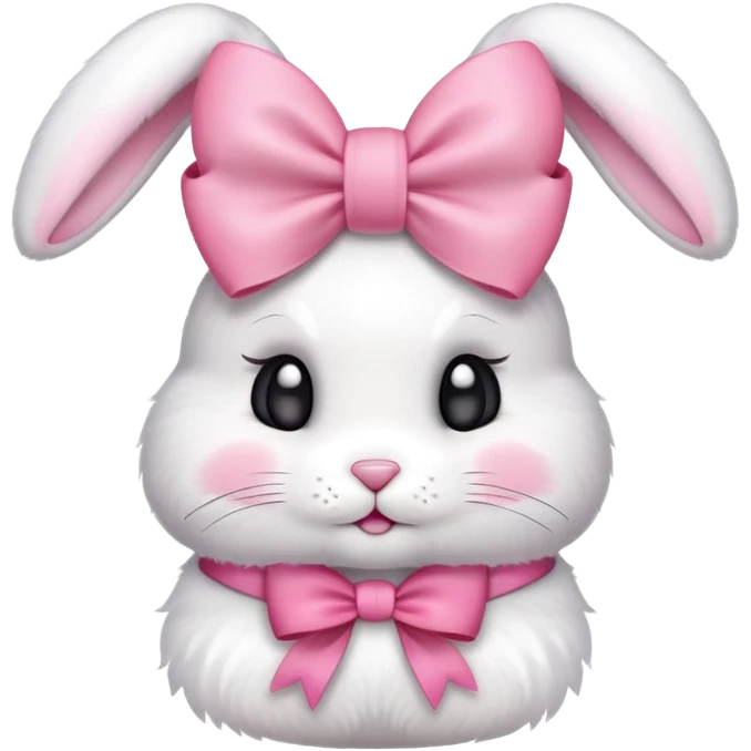 Bunny wearing a bow emoji