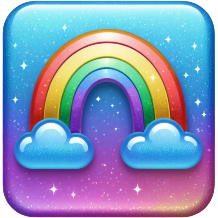 Glitzerregenbogen emoji