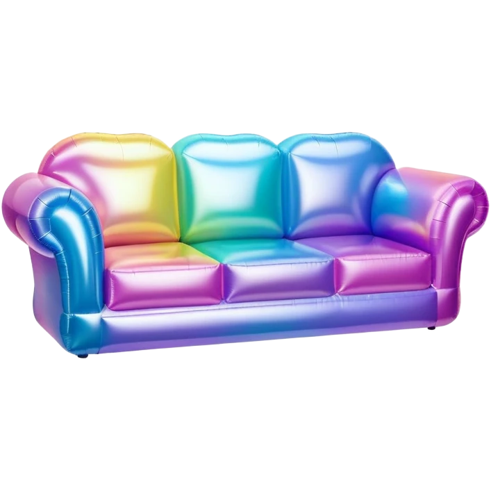 90’s Sparkly inflatable couch emoji