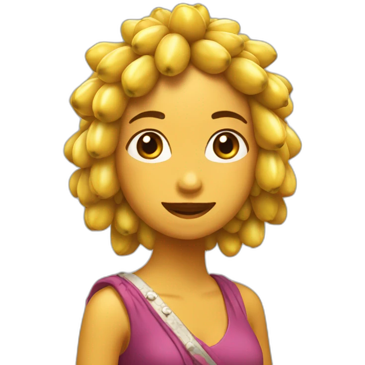 Chica con corona de olivas emoji