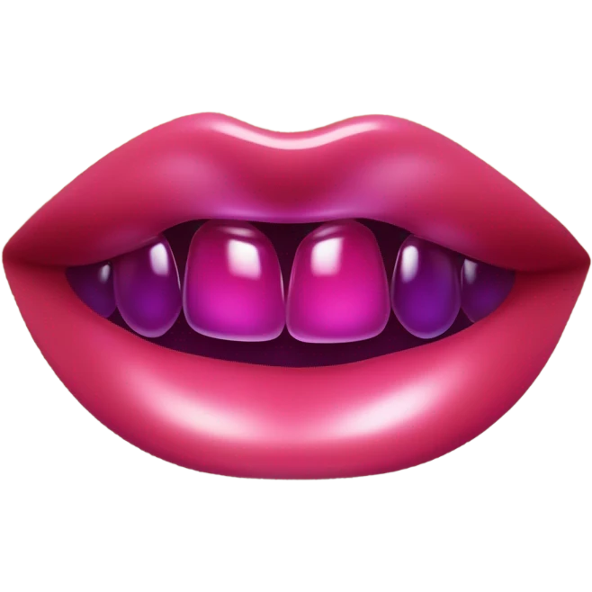 Lips in jelly emoji
