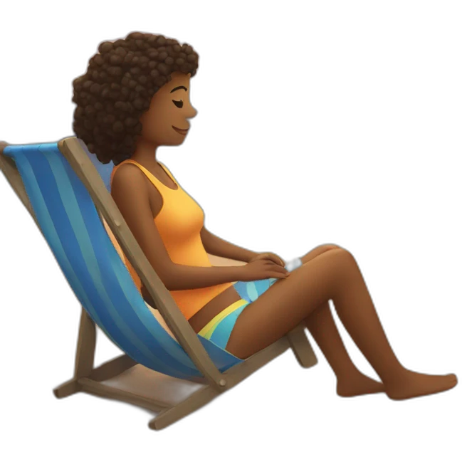 Sitting in a beach watching sunrise  emoji