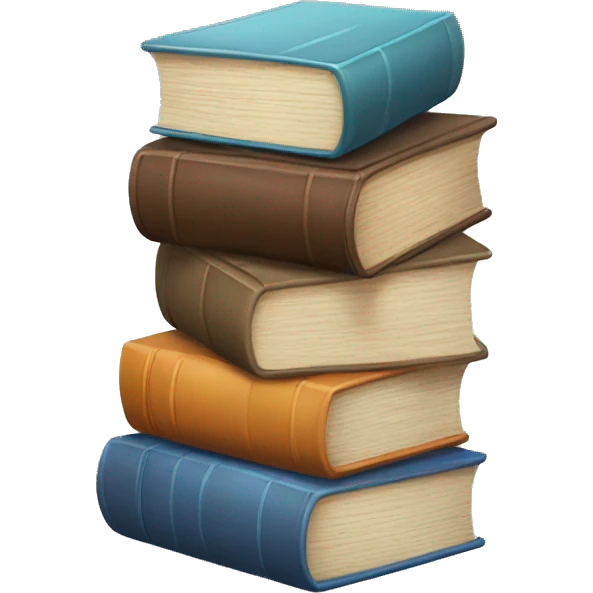 neutral stack of books emoji