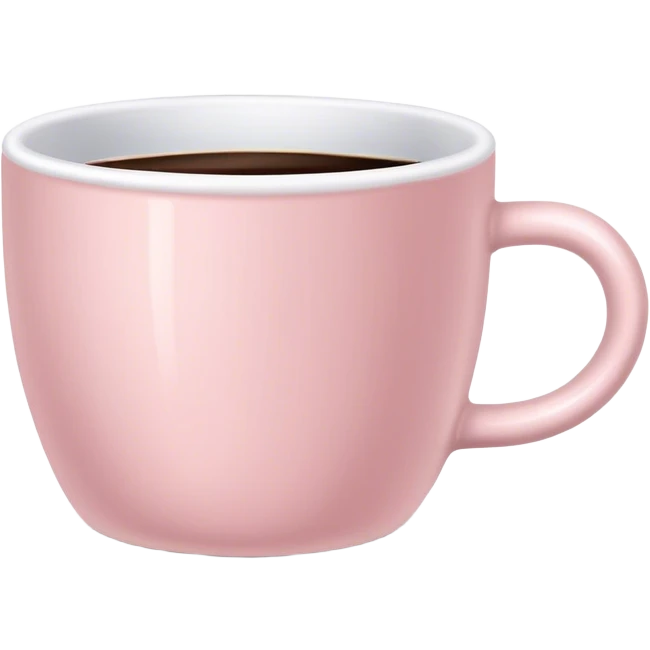 Pale pink empty ceramic coffee cup emoji