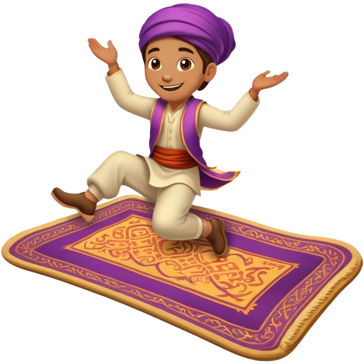 Person riding carpet emoji