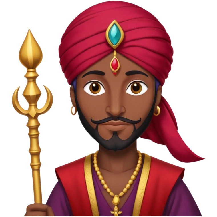 Jafar villain with staff and turban emoji
