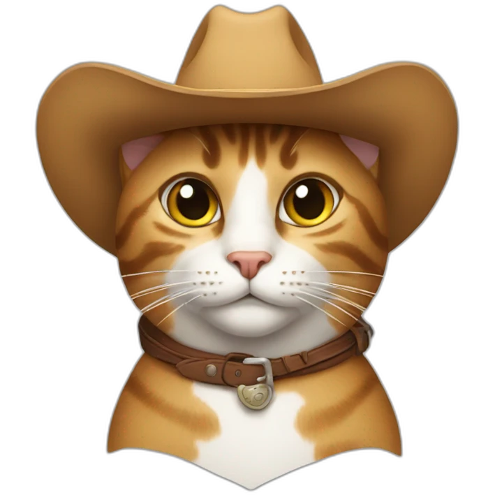 a cat with a cowboy hat emoji