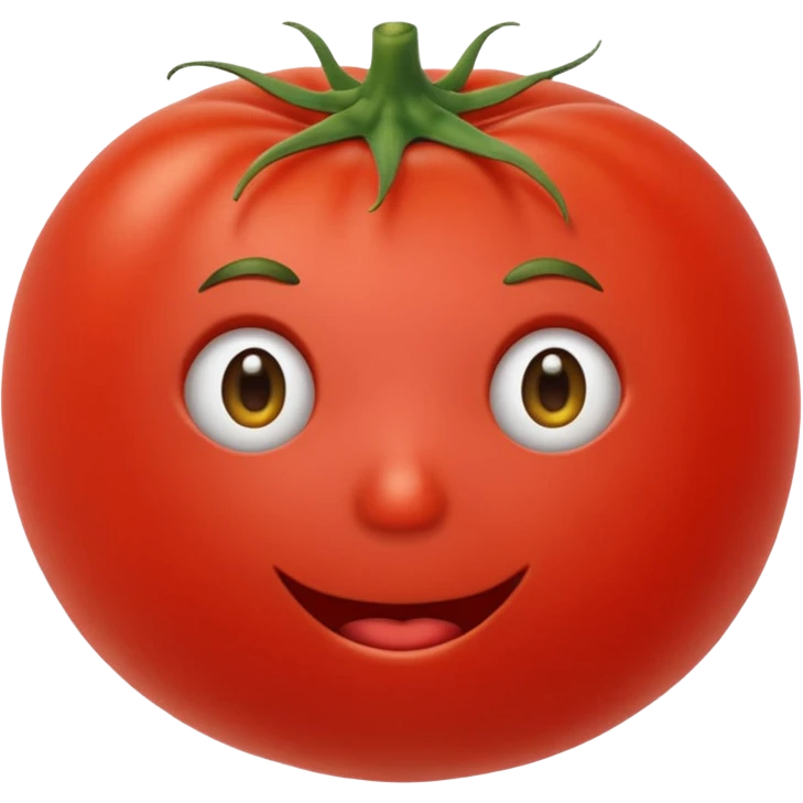 Eine Tomate mit Gesicht eine Hand emoji