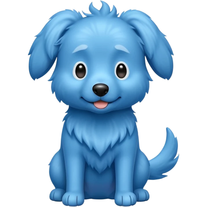 A blue dog standing up emoji