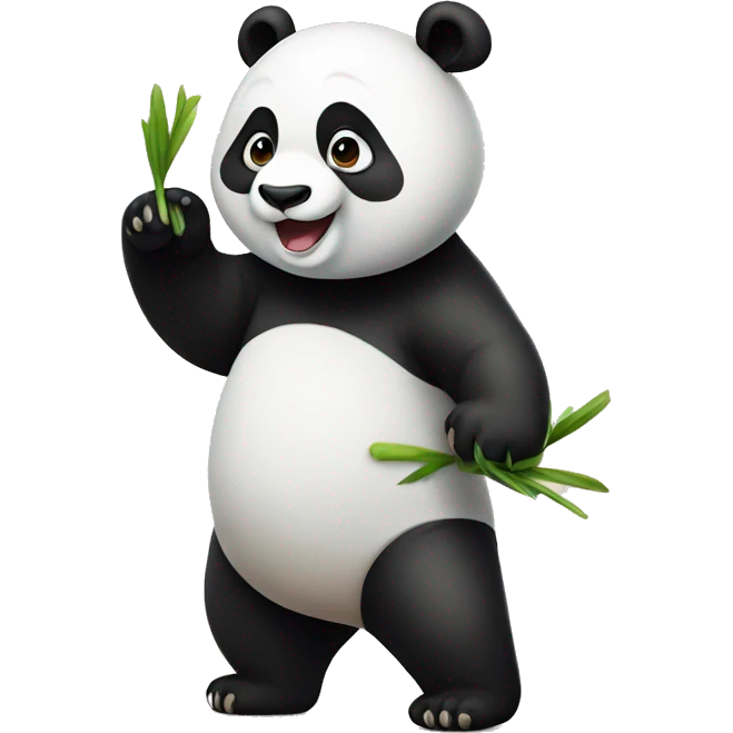 Panda is playing  emoji