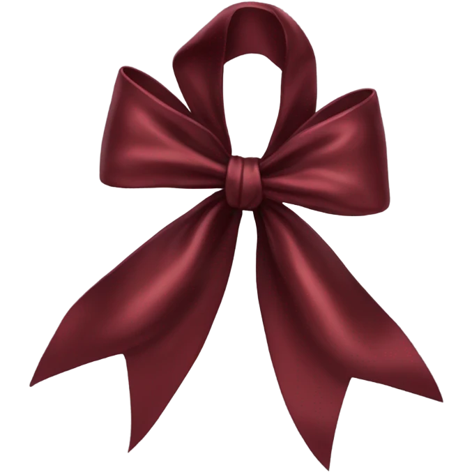 dark red silk bow emoji