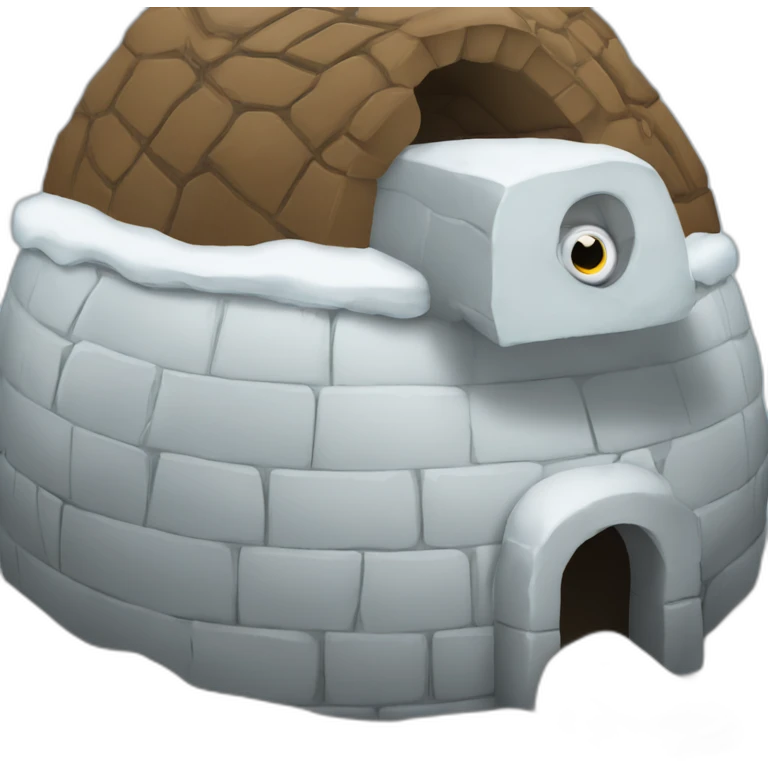igloo watching with two eyes emoji