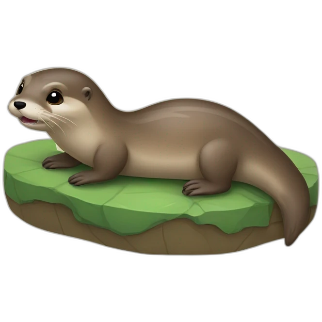 Loutre sur tortue  emoji
