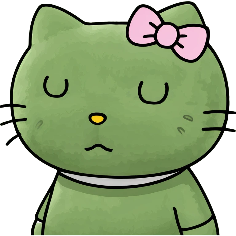 sleepy hello kitty emoji
