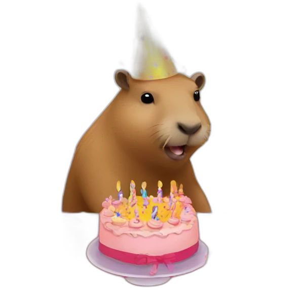 capybara birthday party emoji