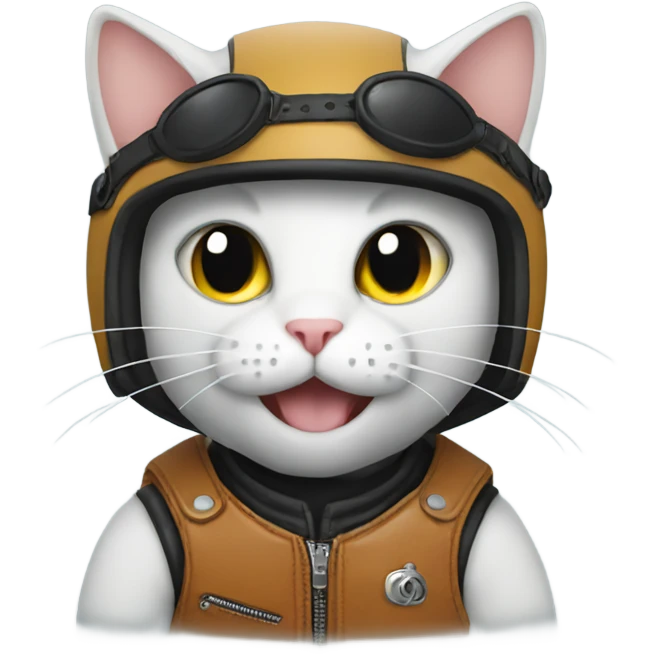 Motorcycle cat emoji